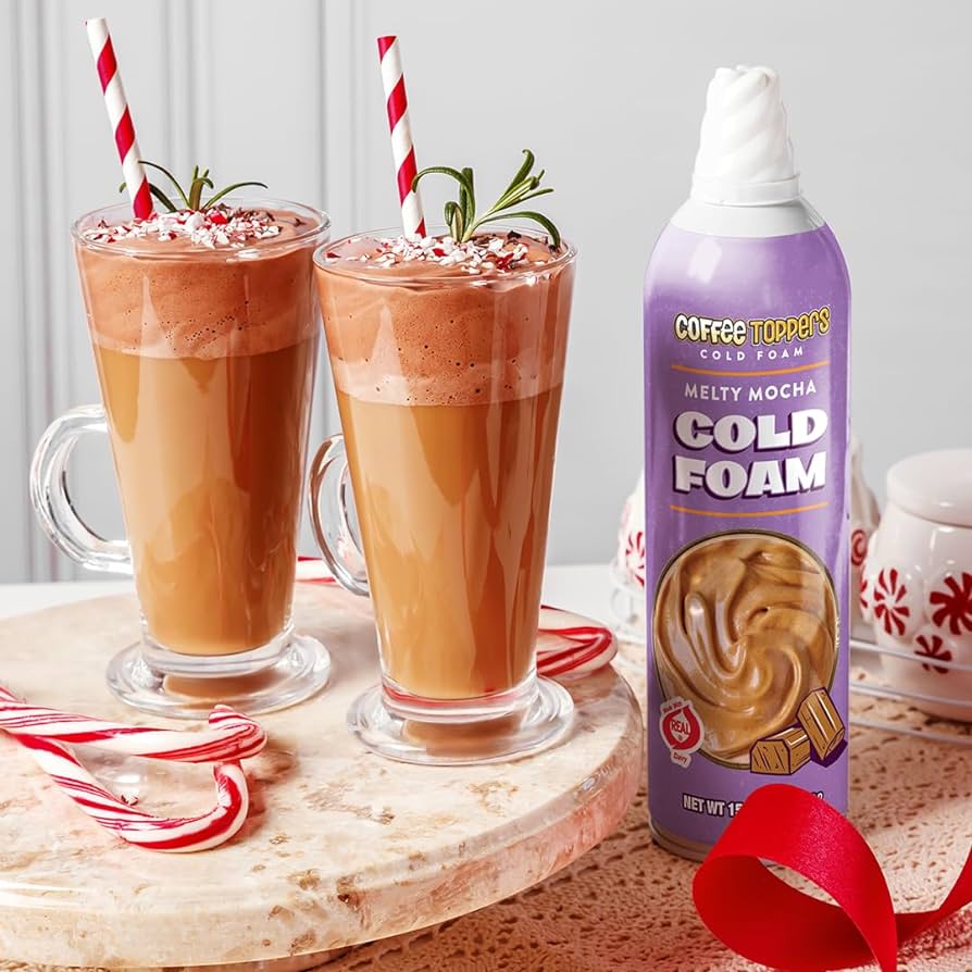 Coffee Toppers Cold Foam Mocha -15 oz - Pack of 3 - Be Your Own Barista, Kosher