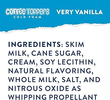 Coffee Toppers Cold Foam Vanilla -15 oz - Pack of 3 - Be Your Own Barista, Kosher