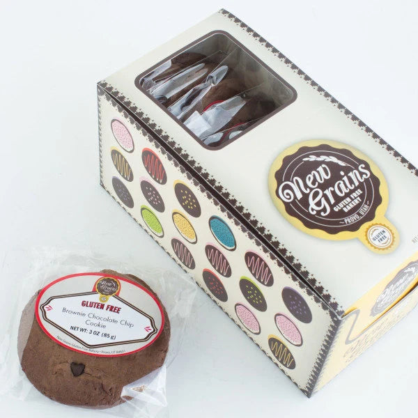 New Grains-Deliciously Rich Brownie Chocolate Chip Cookies Unsweetened, Semisweet, Bittersweet - includes 10