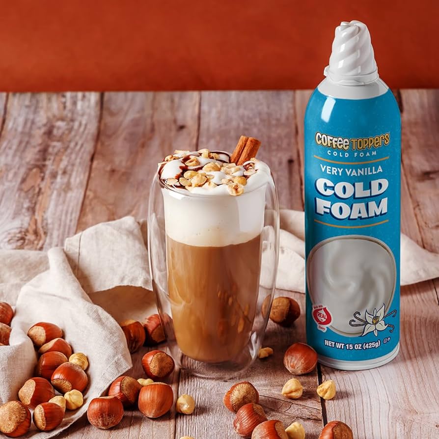 Coffee Toppers Cold Foam Vanilla -15 oz - Pack of 3 - Be Your Own Barista, Kosher