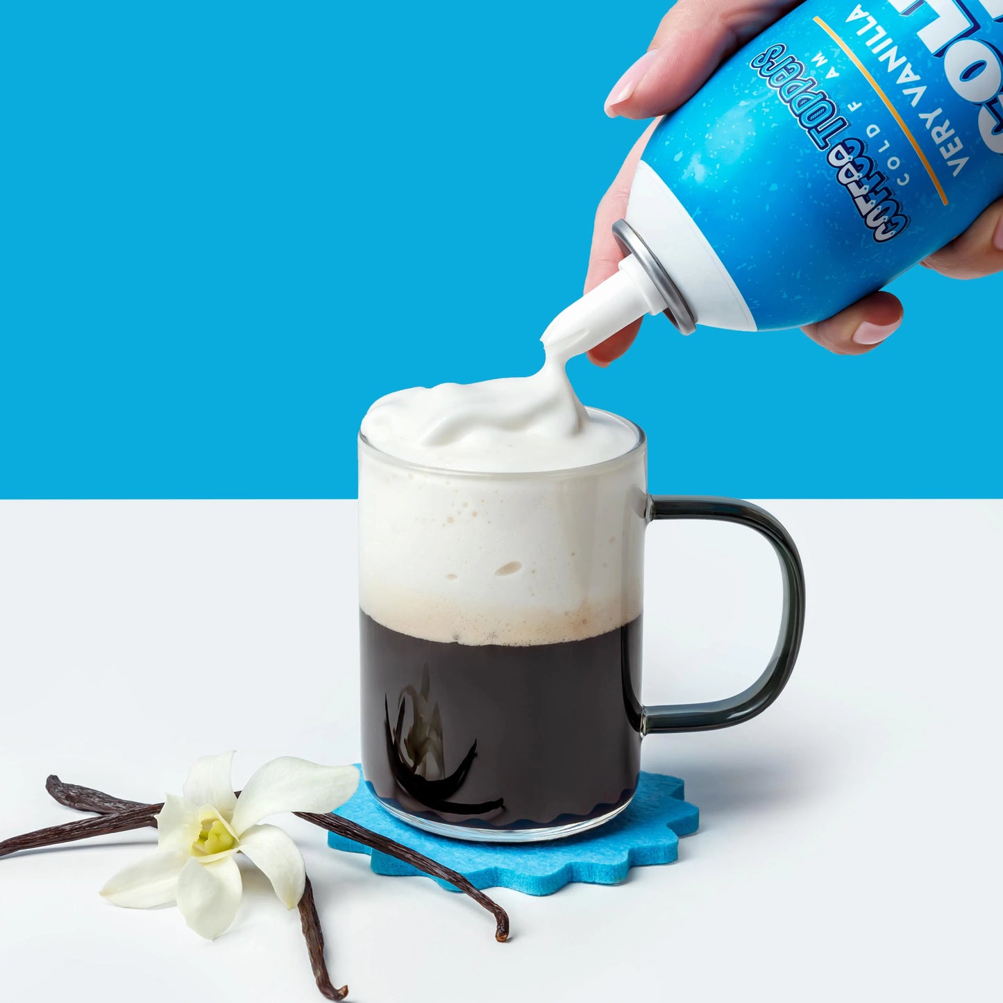 Coffee Toppers Cold Foam Vanilla -15 oz - Pack of 3 - Be Your Own Barista, Kosher