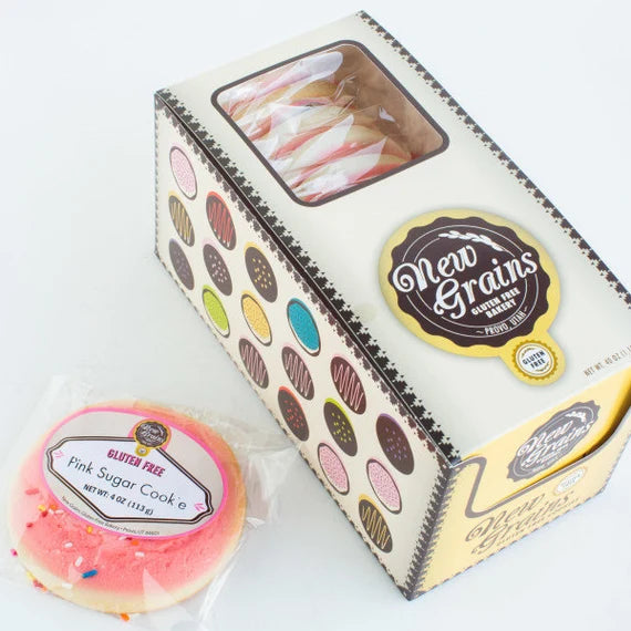 New Grains Pink Sugar Cookies, Gluten Free - includes 10