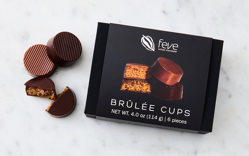 Feve Brûlée Chocolate Cups