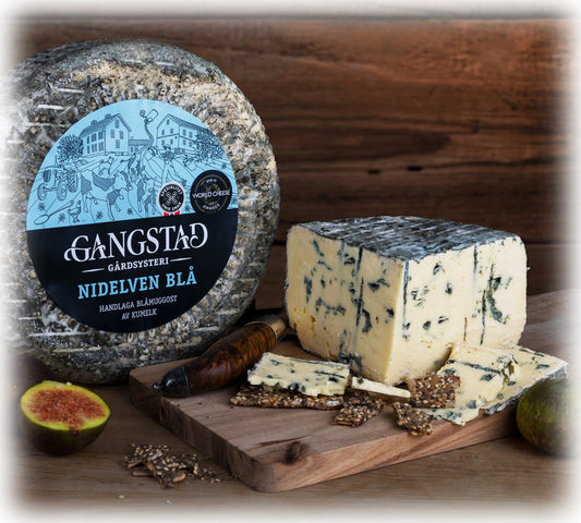 Gangstad Edel Blå Cheese,  Norwegian Blue Cheese - 7 oz