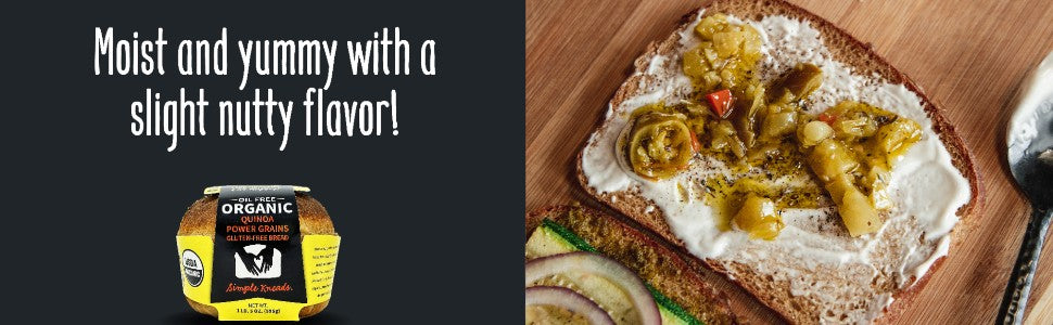 Simple Kneads Organic Quinoa Power Grains Bread, Gluten Free - Pack of 2