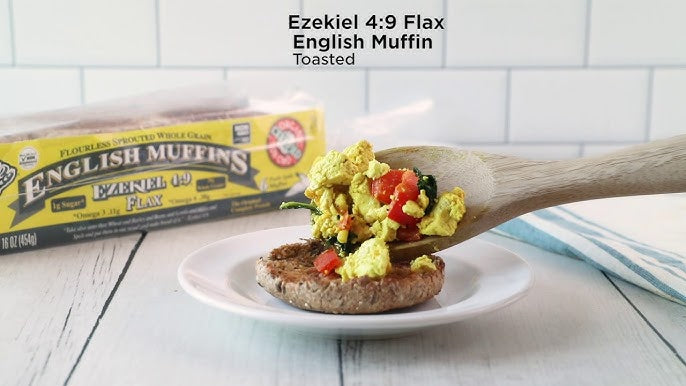 Organic Sprouted Flax English Muffin - Food for Life Ezekiel, 16 oz - Pack of 6