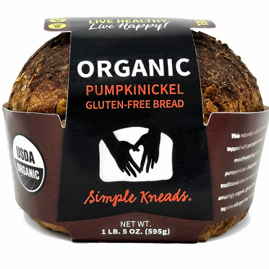 Simple Kneads Organic Pumpkinickel Bread, Gluten Free - Pack of 2