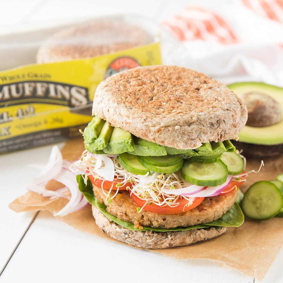 Organic Sprouted Flax English Muffin - Food for Life Ezekiel, 16 oz - Pack of 6