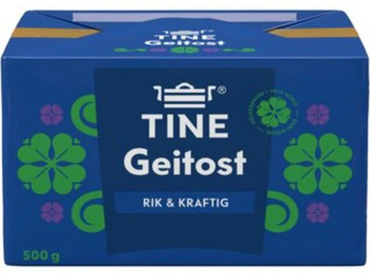 Tine Ekte Geitost Norwegian Brown Cheese, Real Goat Cheese, 500g