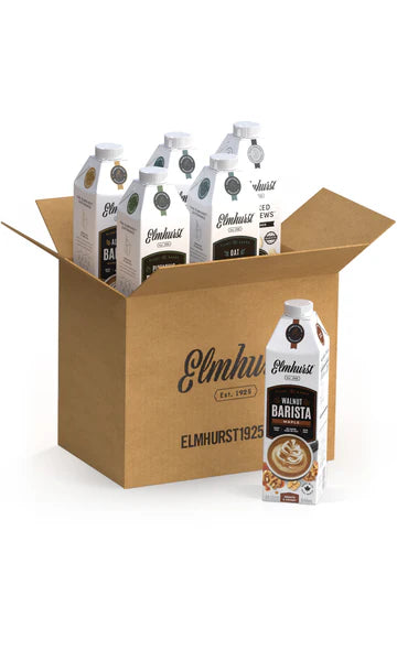 Elmhurst 1925 Barista Edition Variety Pack – 32 oz - Pack of 6 - Plant-Based Milk, Vegan, Dairy-Free, Kosher, Gluten-Free, Non-GMO