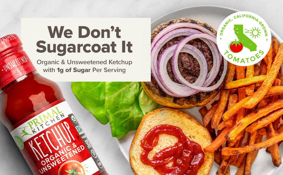 Primal Kitchen Organic Unsweetened Ketchup, Pack of 2
