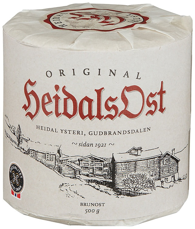 Heidal Glattost Smooth Norwegian Brown Cheese — 500g