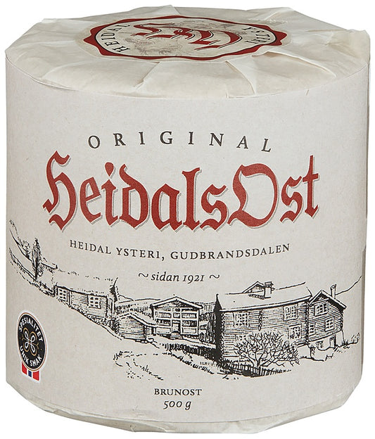 Heidal Glattost Smooth Norwegian Brown Cheese, 500g