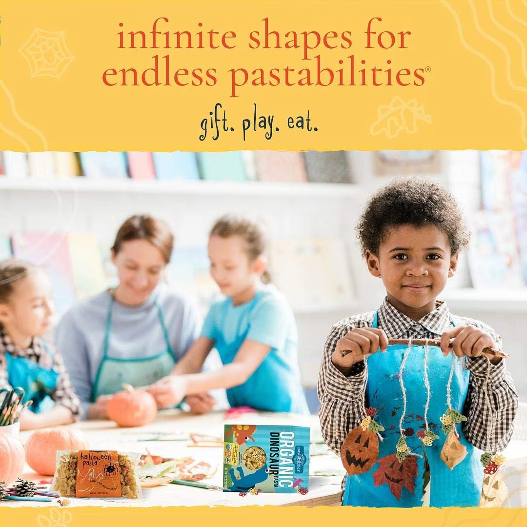 Pastabilities Fun Shaped Pasta for Kids - Halloween - Pumpkin Spider and Ghost Holiday Theme, Non-GMO Natural Wheat and Vegetable Pasta, All-Natural, Kosher Certified - Pack of 2