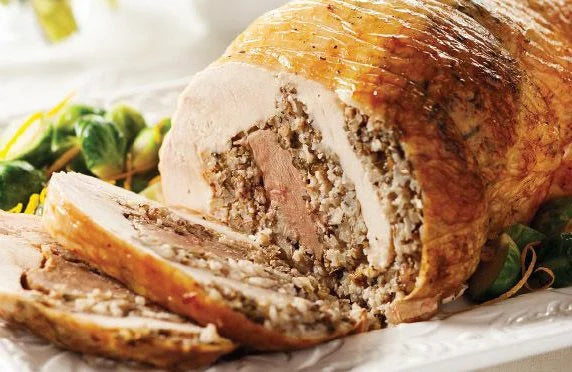 Cajun Turducken Roll Stuffed with Wild Rice Pecan Dressing - 5 lb