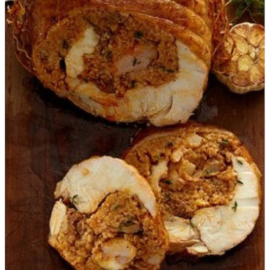 Cajun Turducken Roll with Shrimp & Sausage Dressing - 5 lb