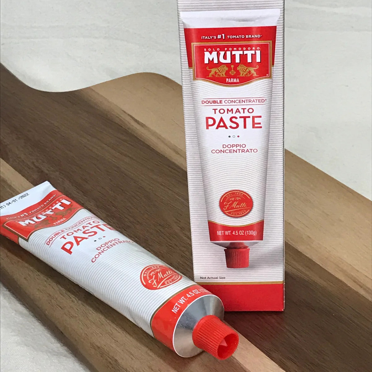 Mutti Double Concentrated Tomato Paste (Doppio Concentrato), 4.5 oz Tube - Pack of 12