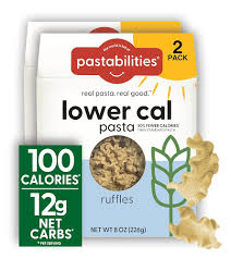 Pastabilities, Lower Calorie Pasta, Variety Pack - Penne & Ruffles – 100 Calories/Serving, 12g Net Carbs & High Fiber – Delicious & Nutritious Alternative to Traditional Pasta - Pack of 6