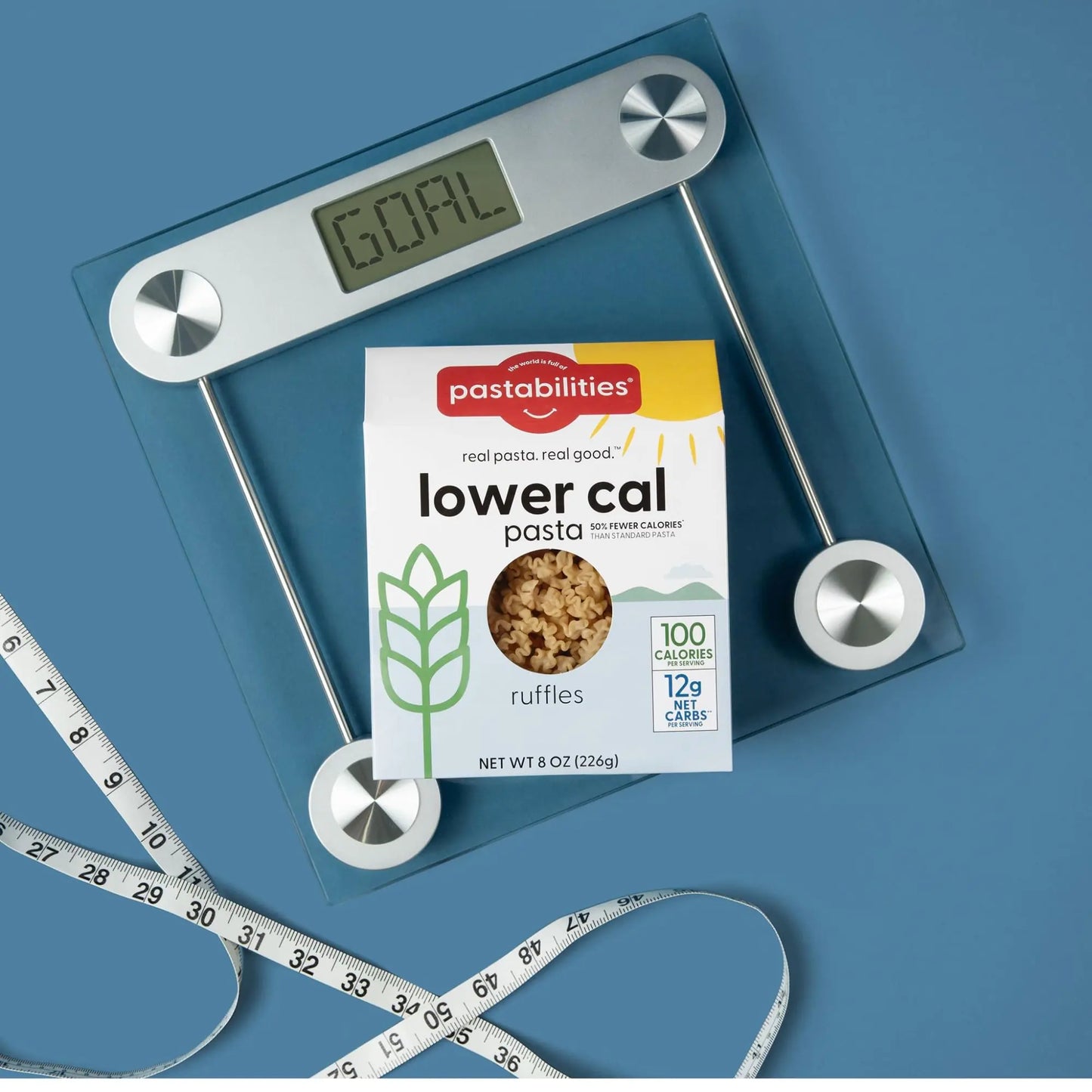 Pastabilities, Lower Calorie Pasta, Variety Pack - Penne & Ruffles – 100 Calories/Serving, 12g Net Carbs & High Fiber – Delicious & Nutritious Alternative to Traditional Pasta - Pack of 6