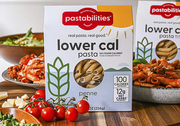 Pastabilities, Lower Calorie Pasta, Variety Pack - Penne & Ruffles – 100 Calories/Serving, 12g Net Carbs & High Fiber – Delicious & Nutritious Alternative to Traditional Pasta - Pack of 6