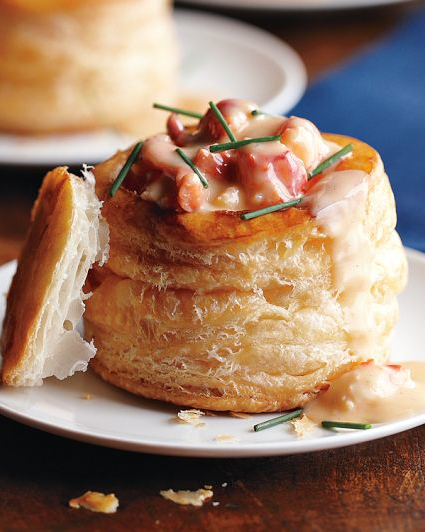 Lobster Newburg Meal Kit for 2, includes Puff Pastry Shells & Belgian Chocolate Dipped Strawberries