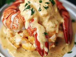 Lobster Newburg Meal Kit for 2, includes Puff Pastry Shells & Belgian Chocolate Dipped Strawberries