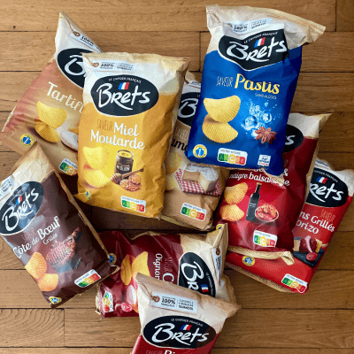 Brets French Salted Butter Potato Chips, 4.4 oz, Pack of 3