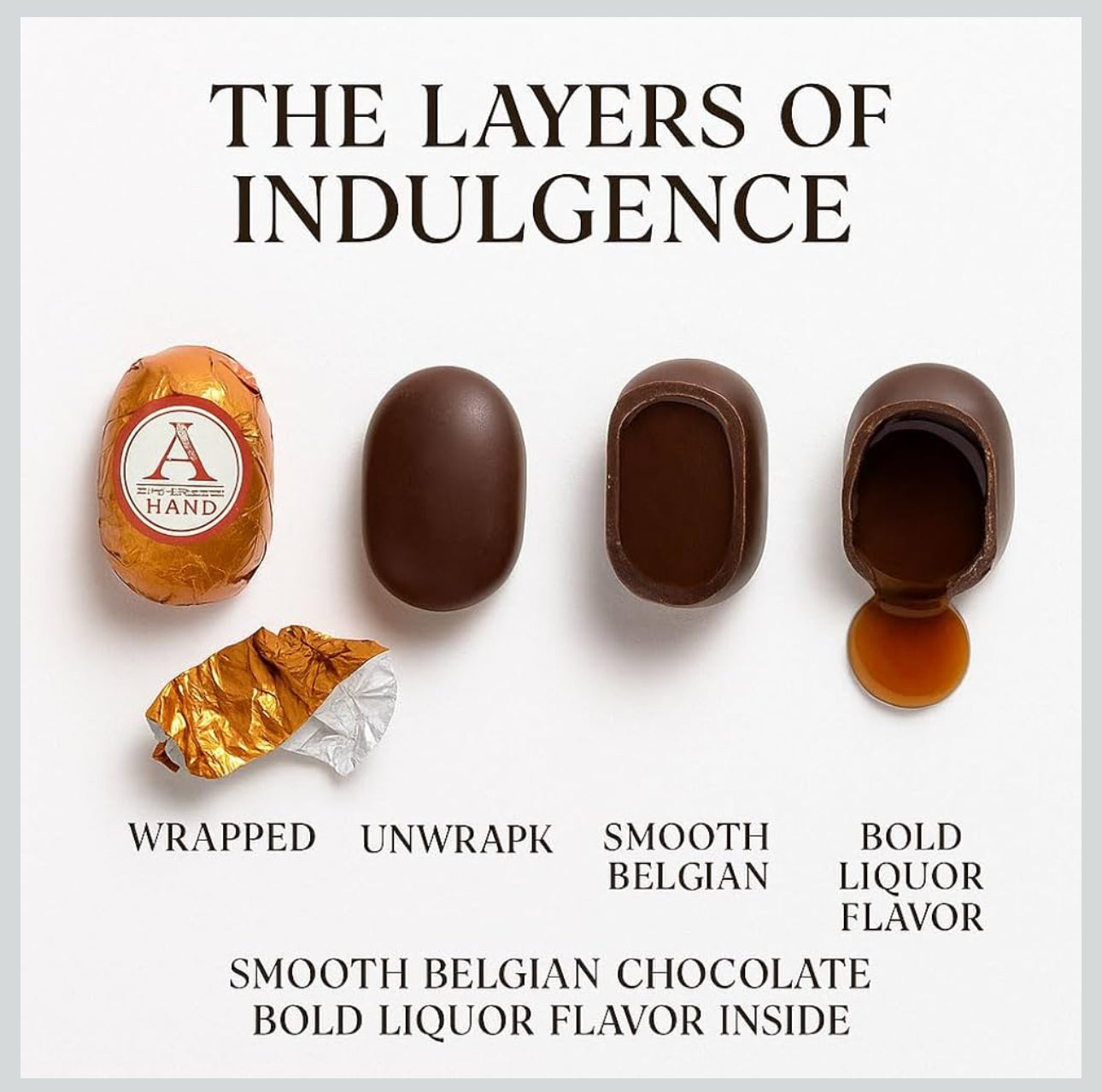 Andy Anand Chocolatier European liqueur Flavored Dark Chocolate Bottles - Filled with Top-Shelf Liquor, Gluten Free Assorted Liquor Flavors, Liqueur Center Filled Chocolate in Wooden Gift Box - 18 Pieces