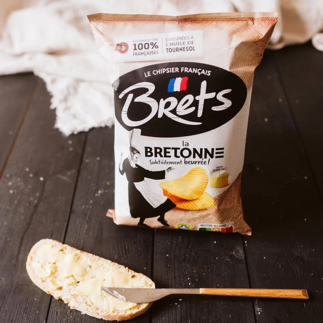 Brets French Salted Butter Potato Chips, 4.4 oz, Pack of 3
