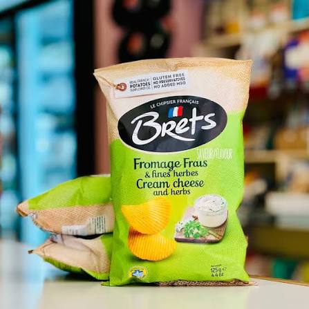 Brets French Fromage Frais & Fines Herbs & Cream Cheese Potato Chips, 4.4 oz, Pack of 3