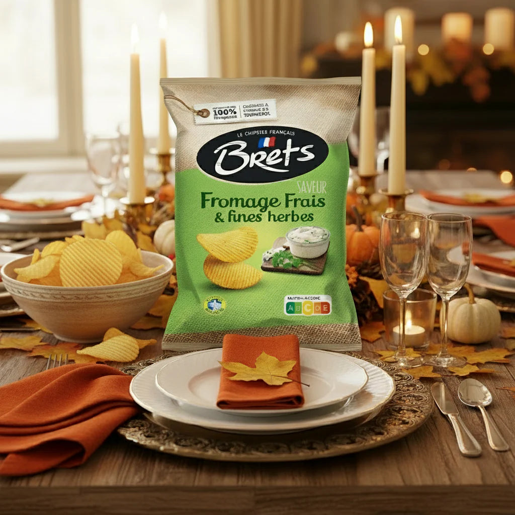 Brets French Herbs & Cream Cheese Potato Chips, 4.4 oz, Pack of 3