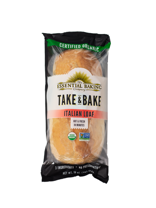 Take & Bake Italian Bread, No Preservatives, USDA Certified Organic, Non-GMO - 16/Case