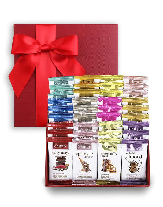 Chuao Chocolatier Share the Love Assorted Milk and Dark Mini Gourmet Chocolate Bars Gift Box Sampler - 36 Bars