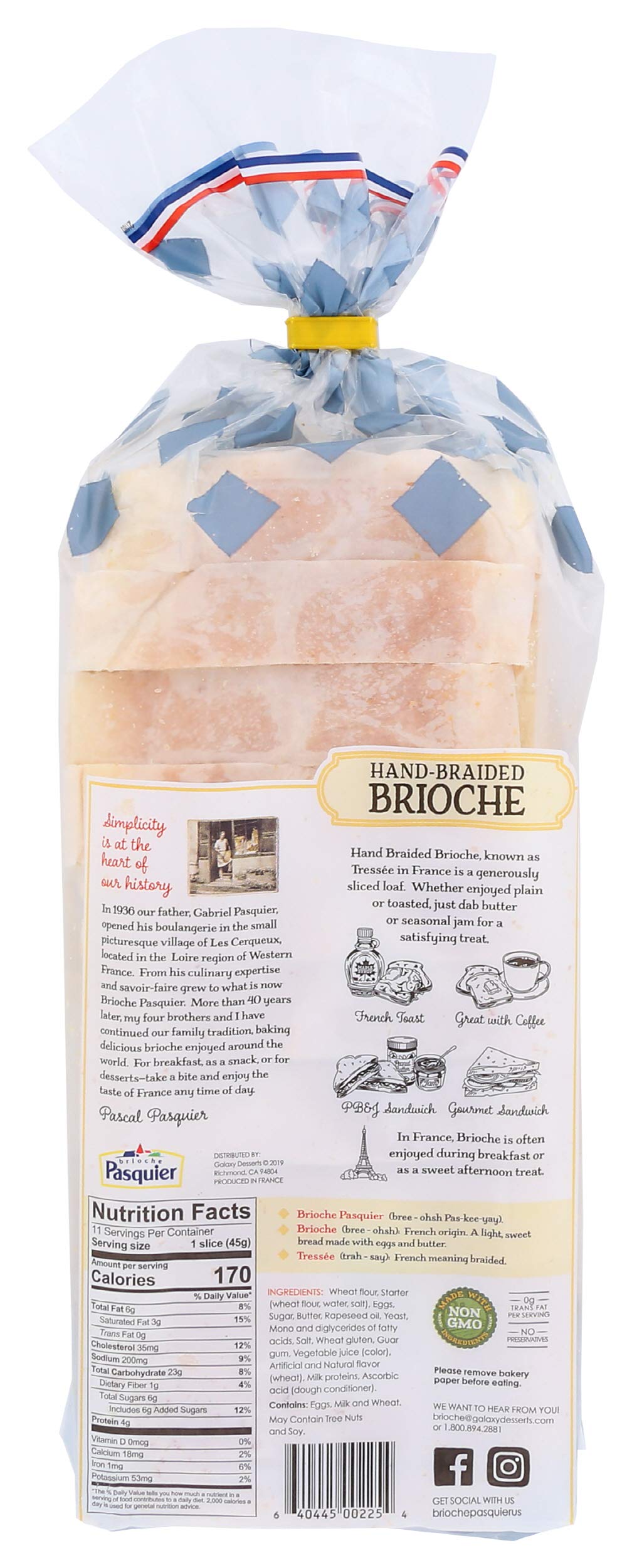 Brioche Pasquier Authentic French Tressée Brioche – 17.6 oz