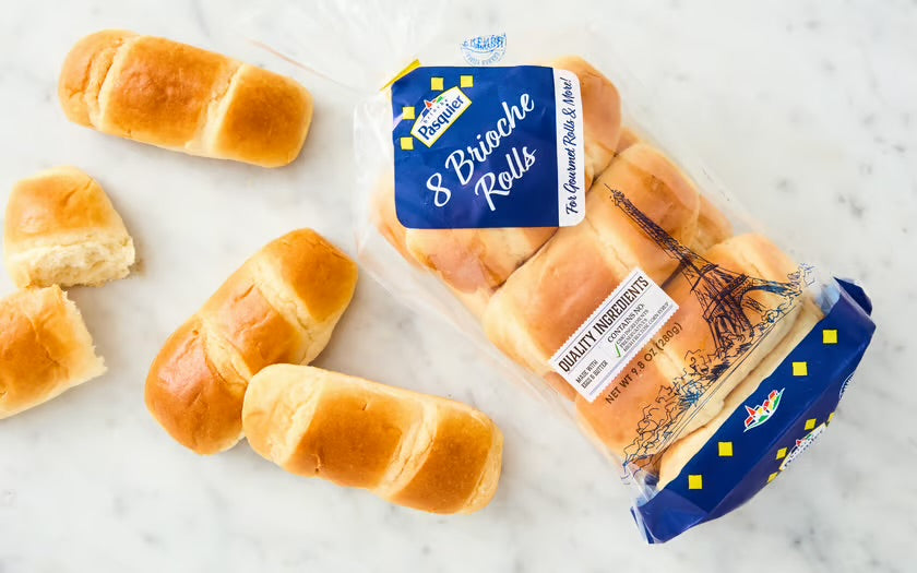 Brioche Pasquier Authentic French Pain au Lait Brioche Rolls, 9.9 oz