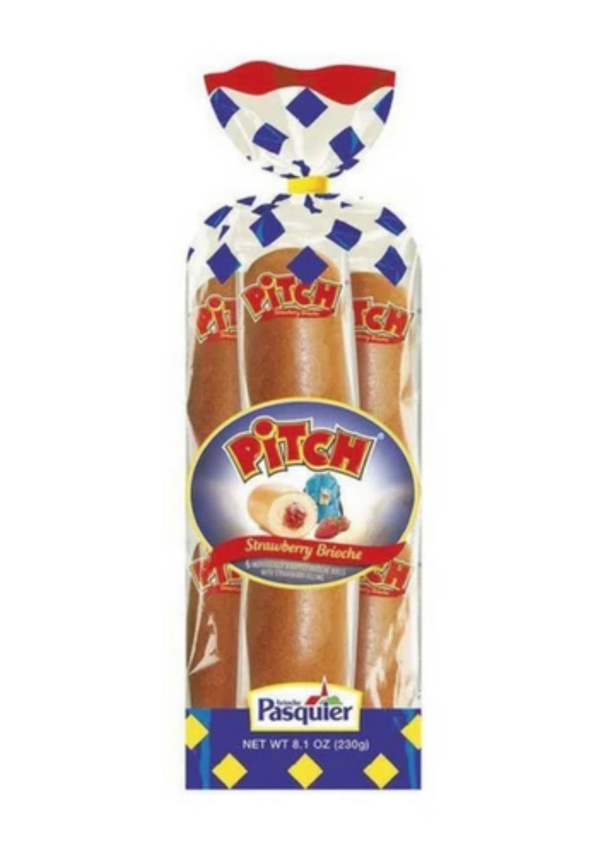 Brioche Pasquier Pitch Strawberry Brioche — 6 Individually Wrapped Rolls, 8.1 oz