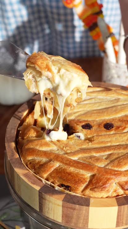 Halloween Baked Brie En Croûte Mummy with Pumpkin or Ghost Bamboo Serving Tray - Cranberry, Orange & Pecans, Serves 6 - 8