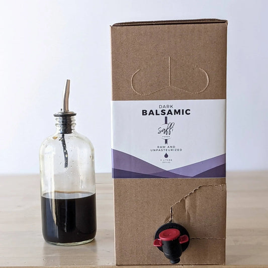 Dark Balsamic Vinegar | Barrel-Aged Pedro Ximénez Grapes from Jerez Spain | Organic, Raw & Unpasteurized