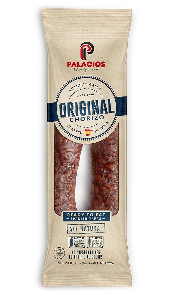 Chorizo Autentico Mild by Palacios, Imported from Spain, 7.9 oz