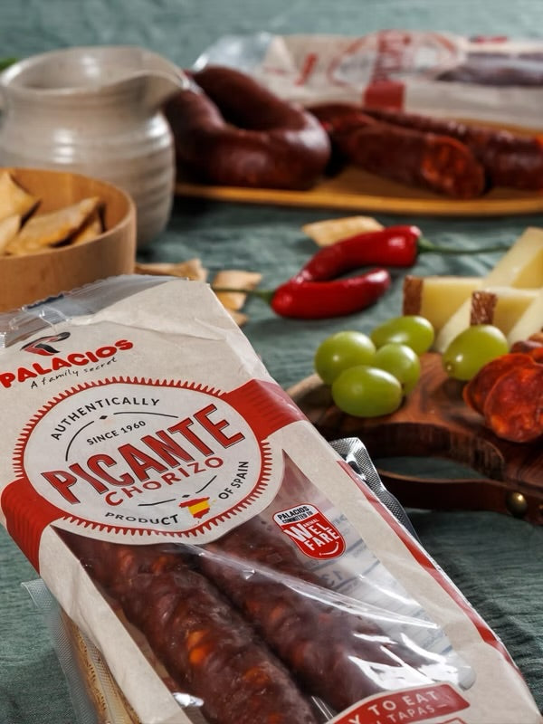 Chorizo Palacios Spanish Hot Picante by Palacios, Imported from Spain, 7.9 oz