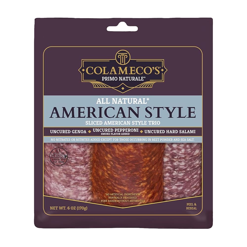 Colameco’s American Style Deli Selection TRIO Meats, Uncured Genoa, Uncured Pepperoni & Uncured Hard Salami