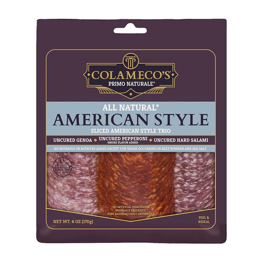 Colameco’s American Style Deli Selection TRIO Meats, Uncured Genoa, Uncured Pepperoni & Uncured Hard Salami