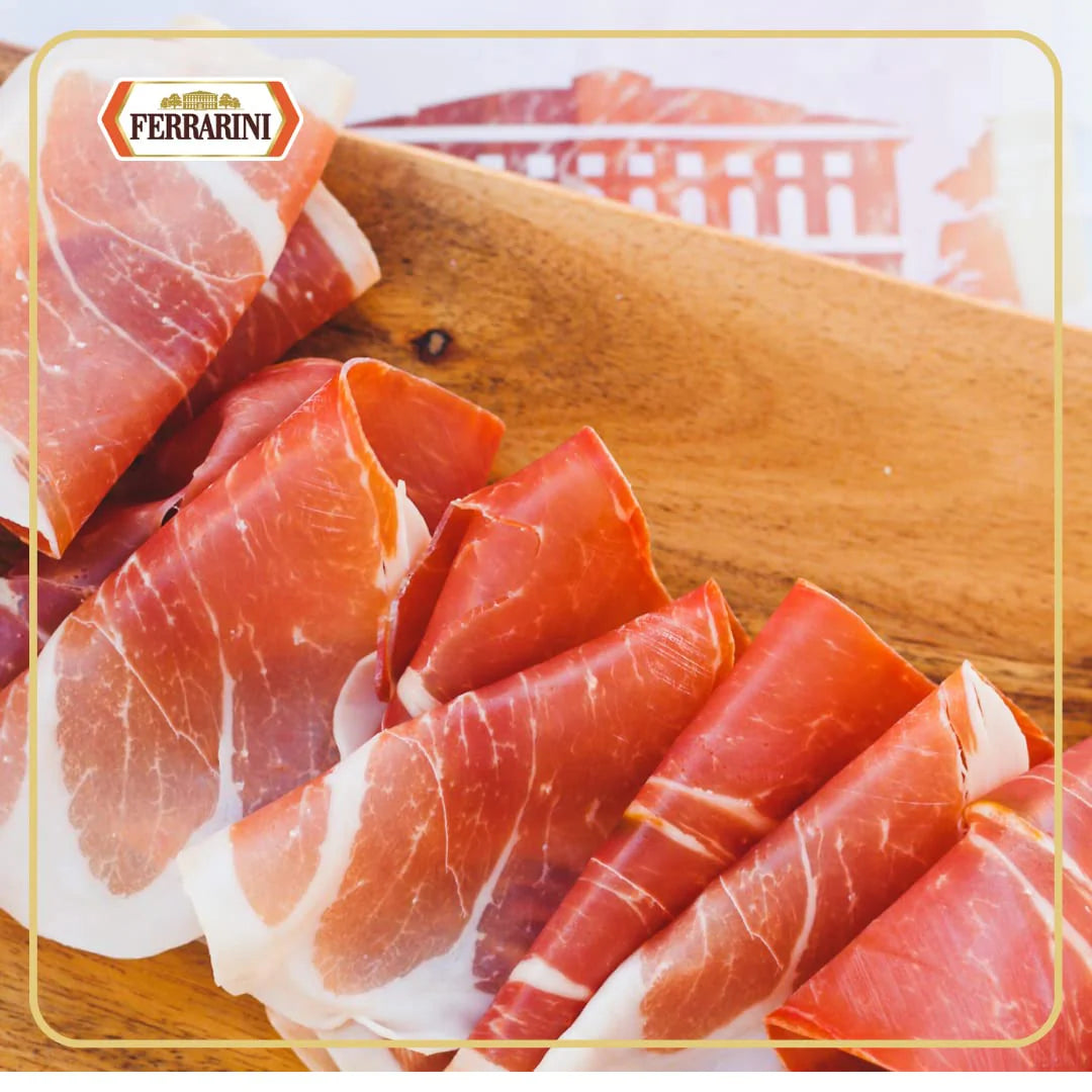 Ferrarini Prosciutto di Parma DOP - Authentic Italian Cured Ham, Sliced 1 lb - Pack of 4