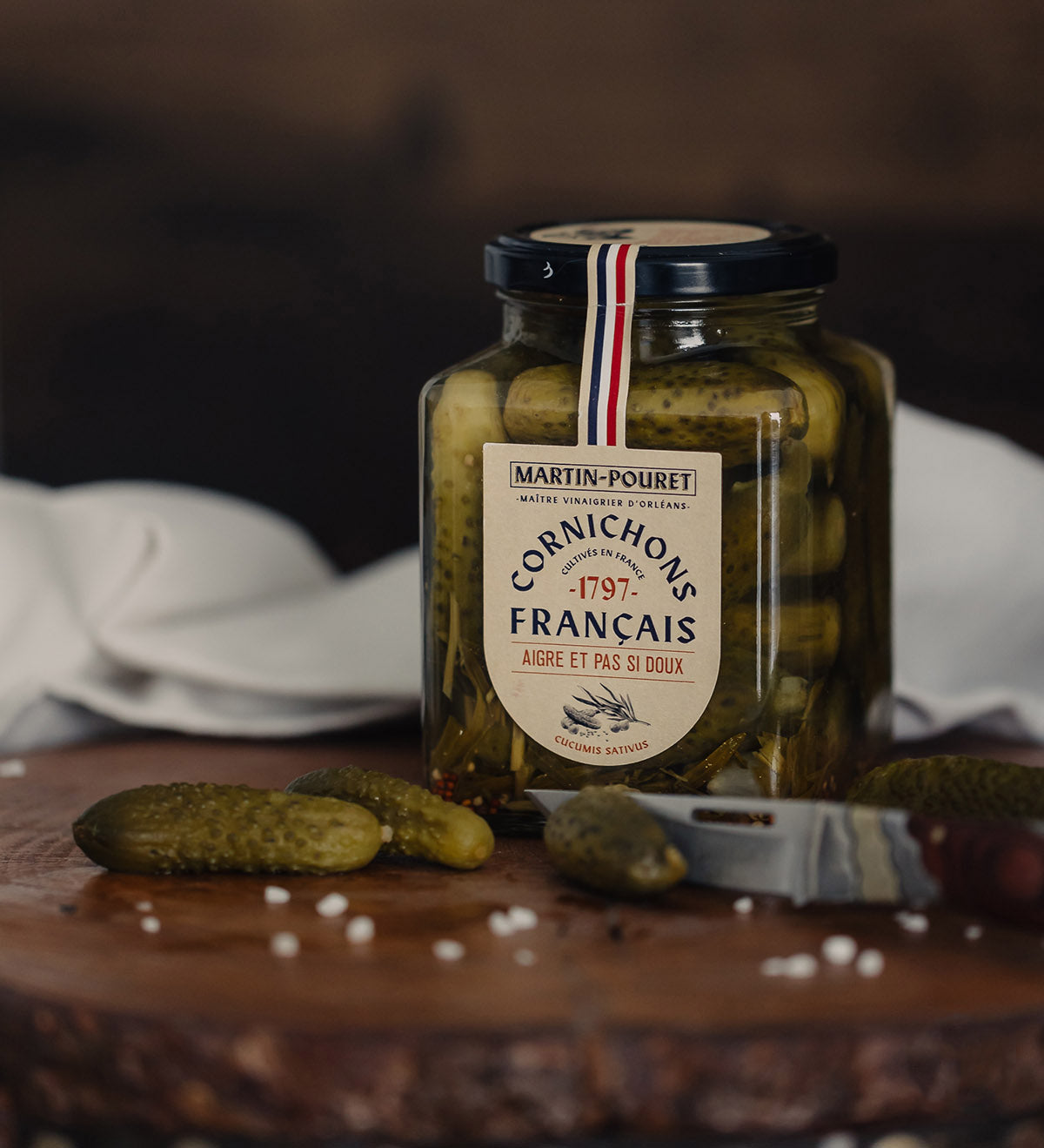 Fresh Loire Valley Cornichons Gherkins, Martin Pouret, 9.52 oz