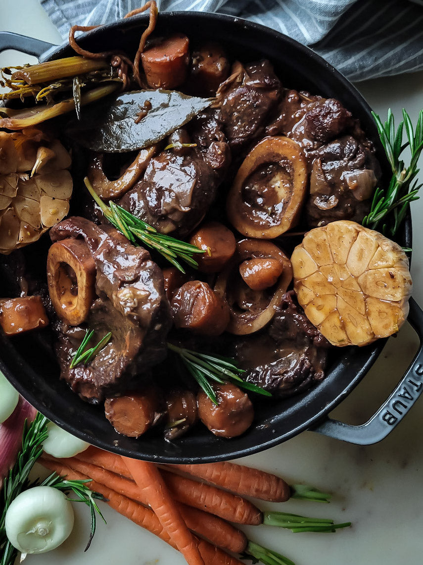 Bonewerks Culinarte Braised Veal Osso Bucco In Herbed Demi Glace, Heat & Serve - 18 oz - 15/Case