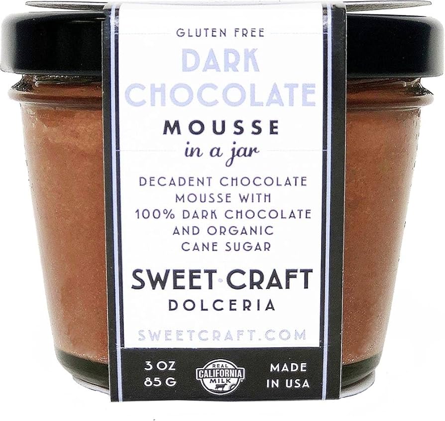 Sweet Craft Dolceria Dark Chocolate Mousse, 3 oz each - Pack of 12