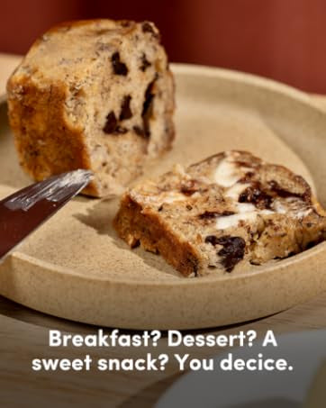 Gourmet Banana Bread, Baked Fresh for Each Order, Made with Belgian Chocolate Chips, Individually Wrapped to Arrive Soft & Moist - Pack of 6