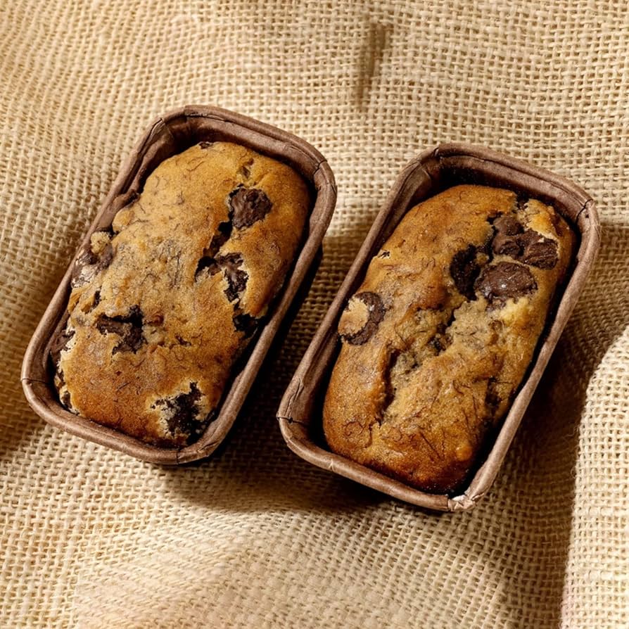 Gourmet Banana Bread, Baked Fresh for Each Order, Made with Belgian Chocolate Chips, Individually Wrapped to Arrive Soft & Moist - Pack of 6