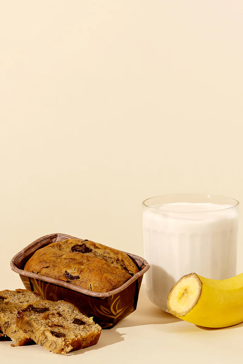 Gourmet Banana Bread, Baked Fresh for Each Order, Made with Belgian Chocolate Chips, Individually Wrapped to Arrive Soft & Moist - Pack of 6