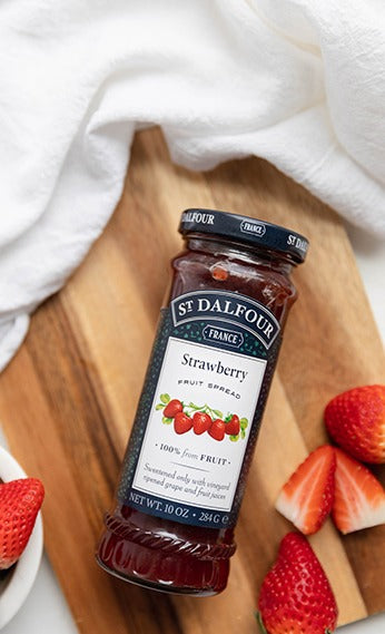 St. Dalfour Strawberry Fruit Spread - 10oz - 100% from Fruit, No Artificial Ingredients, Non-GMO, No Cane Sugars, All Natural - Pack of 2